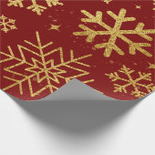 Garnet Goldflakes Wrapping Paper Geschenkpapier (Ecke)