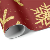 Garnet Goldflakes Wrapping Paper Geschenkpapier (Rolleneckpunkt)