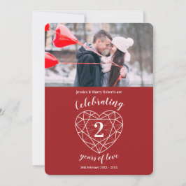 Garnet Herzensjubiläum 2 Jahre Foto Einladungen