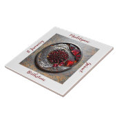 Garnet January Birthstone Name Art Fliese (Seite)