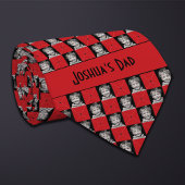 Garnet Red Checkered Foto Krawatte