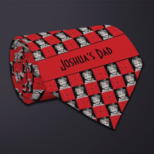 Garnet Red Checkered Foto Krawatte