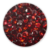 Garnet Red Crystals Pattern Keramikknauf (Vorderseite)