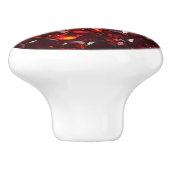 Garnet Red Crystals Pattern Keramikknauf (Seitenansicht)