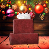 Garnet Red Old World Imitats Leather Geschenkpapier