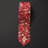 Garnet Red und Creme Monogram Krawatte