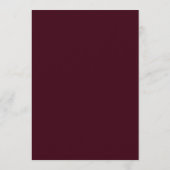 Garnet Teal Moody Bloom Wedding Einladung (Rückseite)