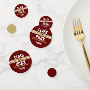 Garnet und Gold Abschluss - Kundenwünsche Konfetti