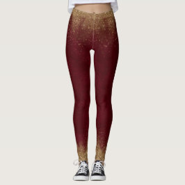 Garnet und Gold Elegant Leggings