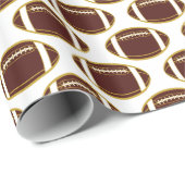 Garnet und Gold Football Muster Geschenkpapier (Rolleneckpunkt)