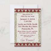 Garnet und Gold/Party Einladung (Rückseite)