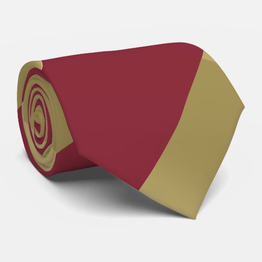 Garnet und Goldrand Krawatte (Gerollt)