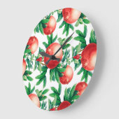 Garnetmuster Große Wanduhr (Winkel)