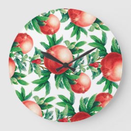 Garnetmuster Große Wanduhr