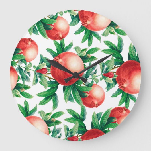 Garnetmuster Große Wanduhr (Vorderseite)