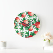 Garnetmuster Große Wanduhr (Zuhause)