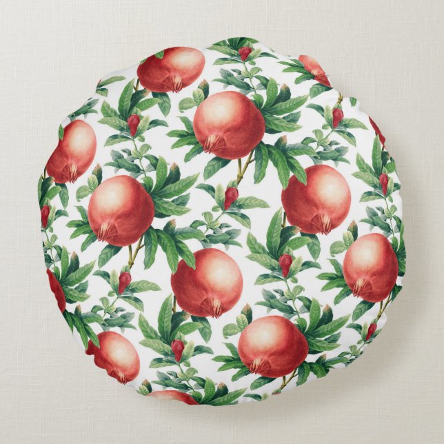 Garnetmuster Rundes Kissen (Rückseite)