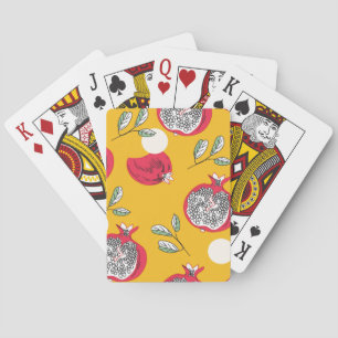 Garnetobst: HandGezeichnet Vintages Muster. Spielkarten