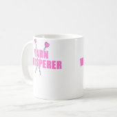 Garnflüsterer Lustiger Strickliebhaber Häkeln Kaffeetasse (Vorderseite Links)