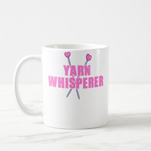 Garnflüsterer Lustiger Strickliebhaber Häkeln Kaffeetasse (Links)