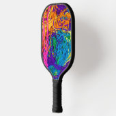 Garngewebe realistische Textur Crochet Knittern Pickleball Schläger (Links)