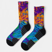 Garngewebe realistische Textur Crochet Knittern Socken (Links)