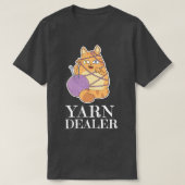 Garnhändler Niedlich Katzenkratzer Rollgarn Lover T-Shirt (Design vorne)