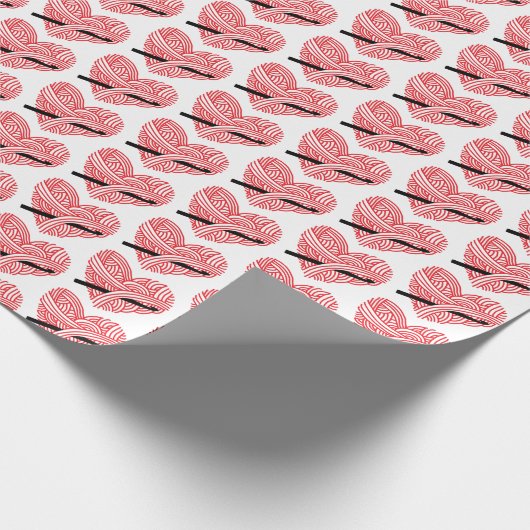 Garnherz + Crochet Hook Geschenkpapier (Ecke)