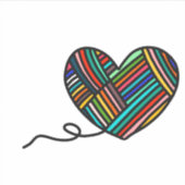 Garnherz Kiss Cut Custom Vinyl Sticker (Vorderseite)