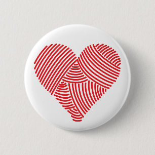 Garnherzknopf Button