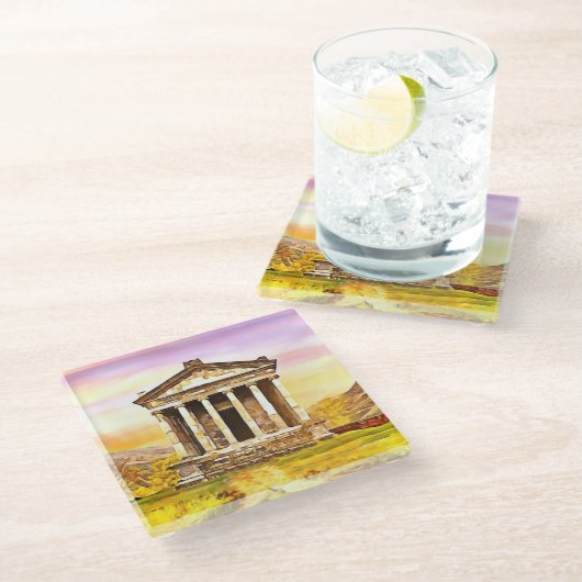 Garni Temple Glass Untersetzer (Schrägansicht)