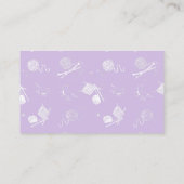 Garnkatzenkatze mit Garnlavender-Visitenkarte Visitenkarte (Rückseite)