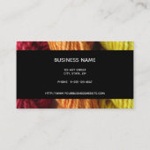 Garnknitterhandspun Rotes orangefarbenes Foto Visitenkarte (Rückseite)