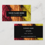 Garnknitterhandspun Rotes orangefarbenes Foto Visitenkarte (Vorne/Hinten)