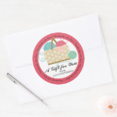 Garnkörbe aus Knittergeflecht Runder Aufkleber (Umschlag)