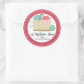 Garnkörbe aus Knittergeflecht Runder Aufkleber (Tasche)