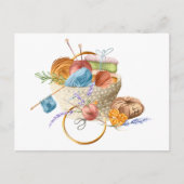 Garnkörbe zum Knittern von Lover Postkarte (Vorderseite)