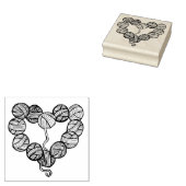 Garnkugelherz Gummistempel (Stempel)