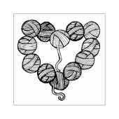 Garnkugelherz Gummistempel (Prägung)