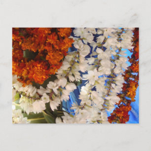 Garnland der indischen Blume Postkarte