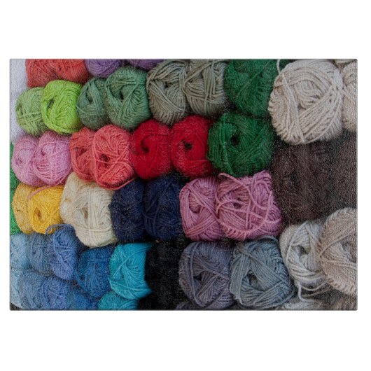 Garnspuren Schneidebrett (Vorderseite)