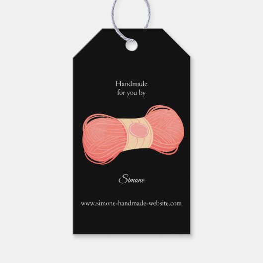 Garnstrickfaser, handgefertigt geschenkanhänger (Vorderseite)