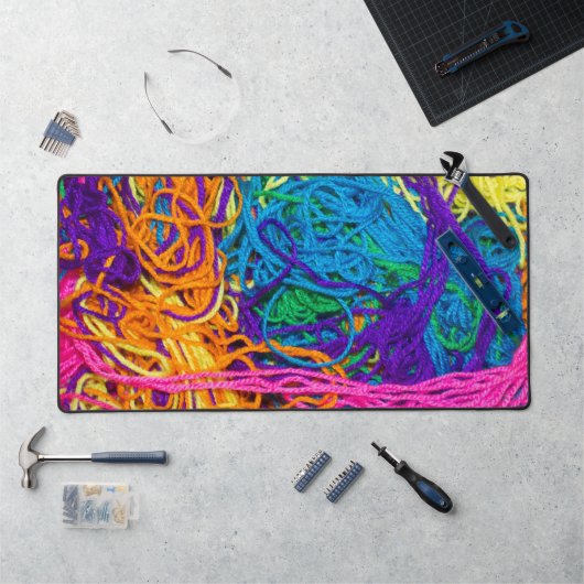 Garnwirbel Farbige Crochet und Gemenge Schreibtischunterlage (Arbeitsplatz)