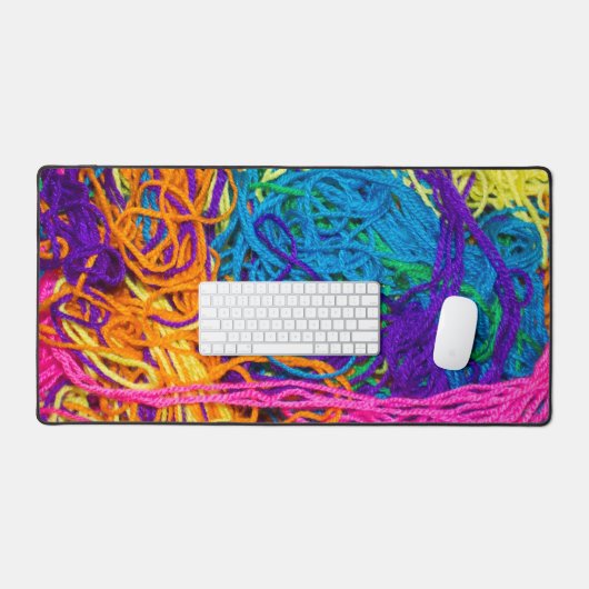 Garnwirbel Farbige Crochet und Gemenge Schreibtischunterlage (Tastatur & Maus)