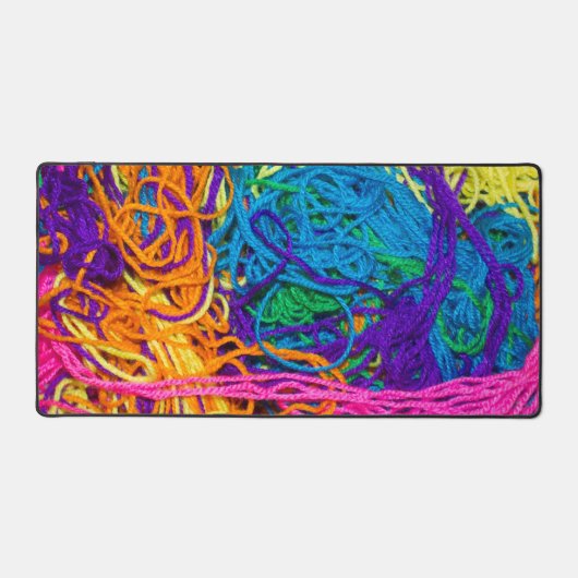 Garnwirbel Farbige Crochet und Gemenge Schreibtischunterlage (Vorderseite)