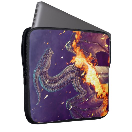 Garon Whited Brandfackel-Laptop-Hülse Laptopschutzhülle (Vorne Rechts)