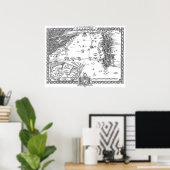 Garon Whited Nightlord Rethven Map Poster (Heimbüro)