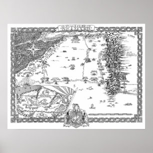 Garon Whited Nightlord Rethven Map Poster