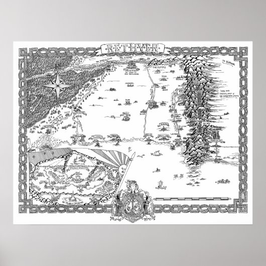 Garon Whited Nightlord Rethven Map Poster (Vorne)
