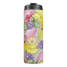 Garrafa Térmica Linha Frutas Fun
